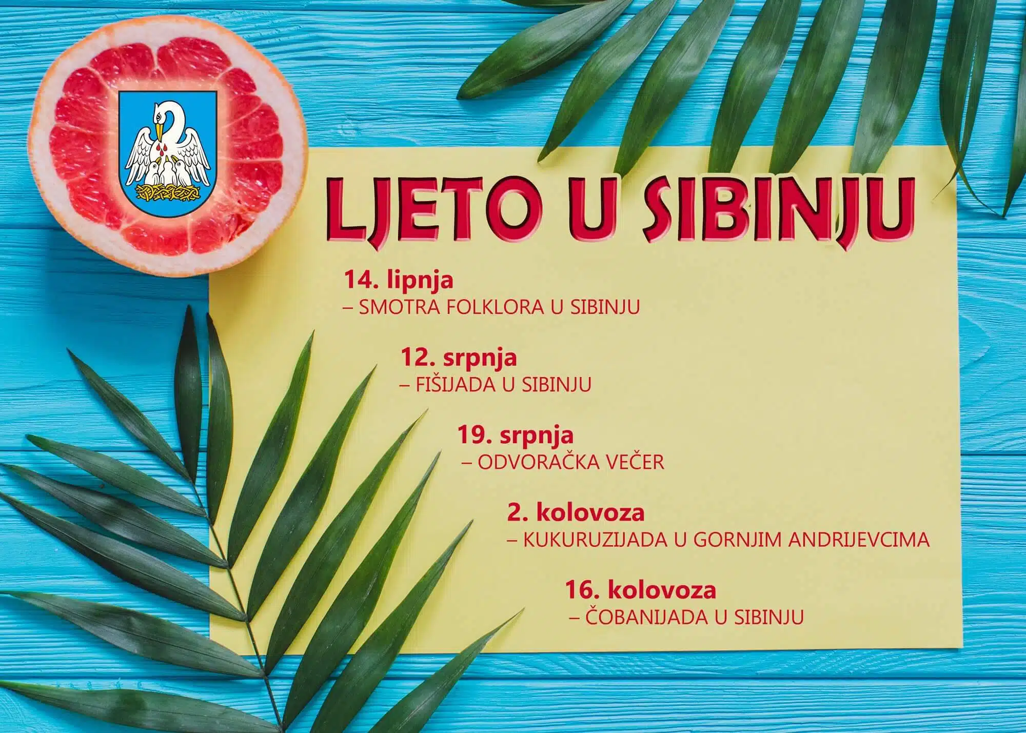 Ljeto u Sibinju program za 2025. godinu